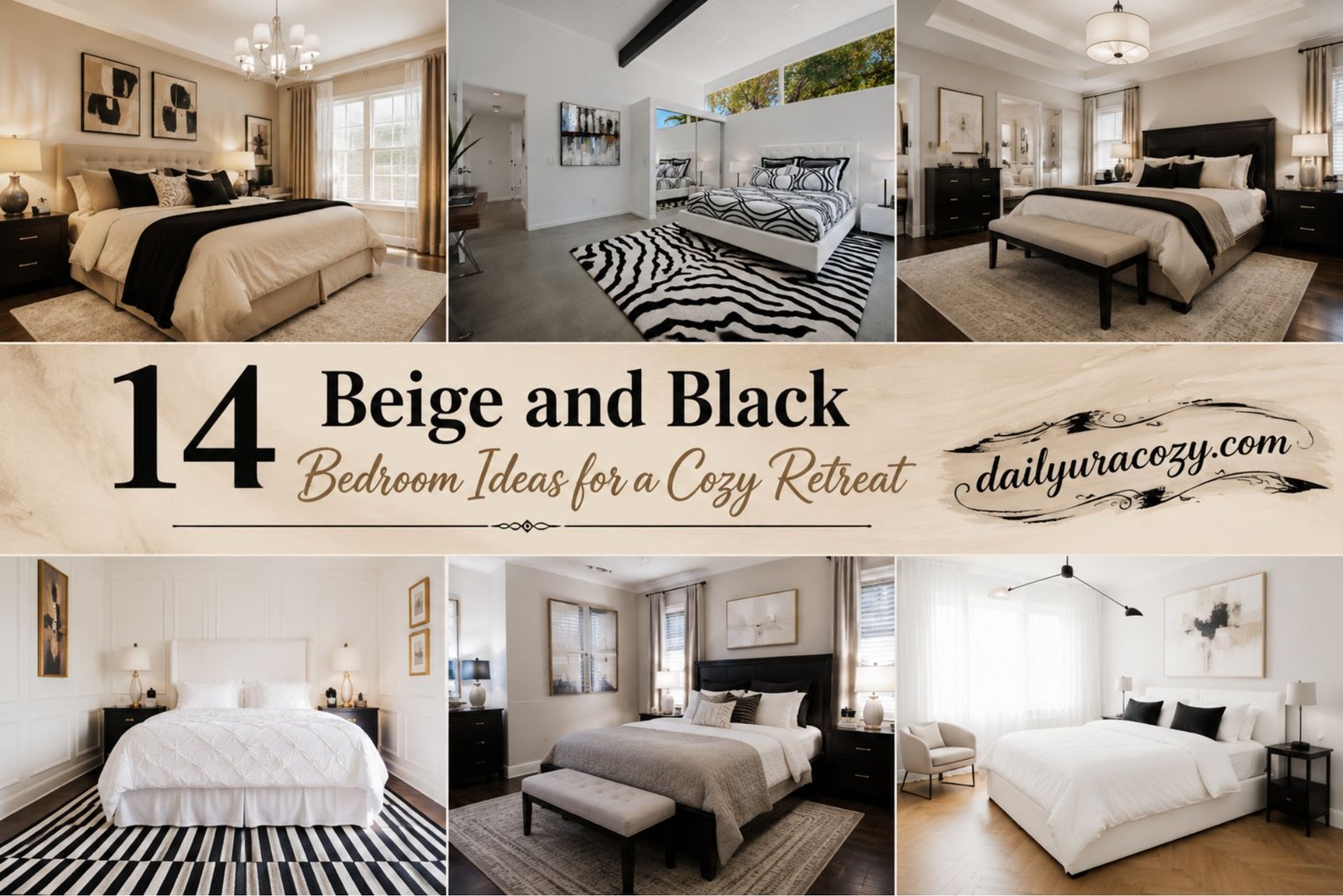 14 Beige and Black Bedroom Ideas for a Cozy Retreat
