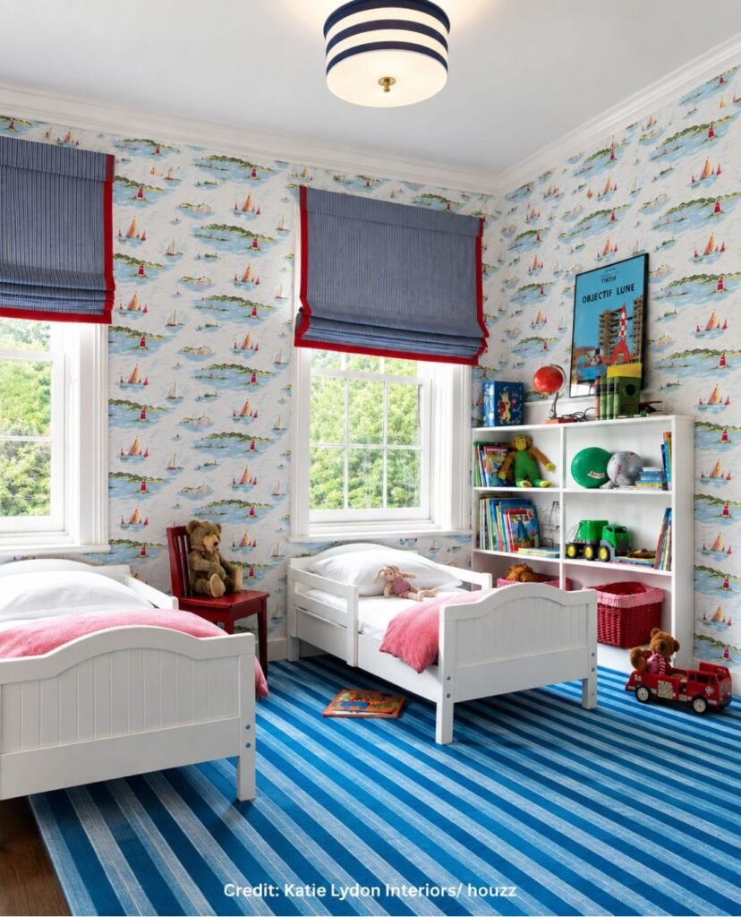 Patterned Wallcovering Accent