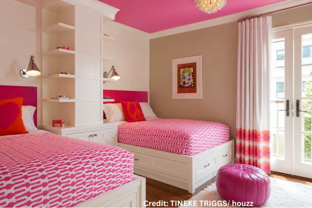 Raspberry Ceiling Color Contrast