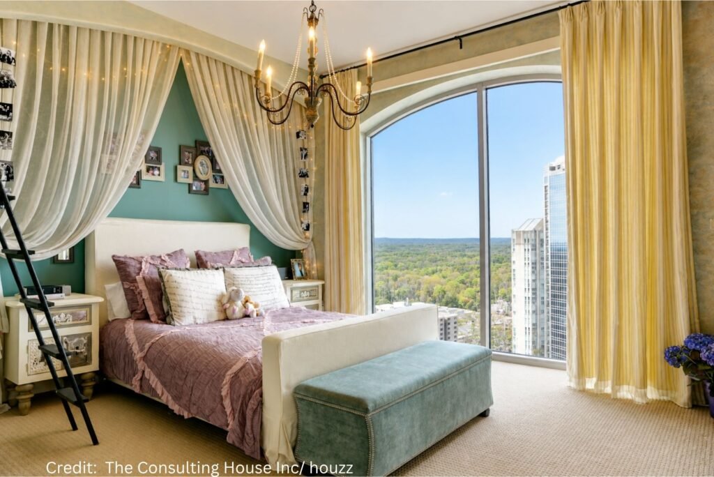 Romantic Blue Bedroom Ambiance
