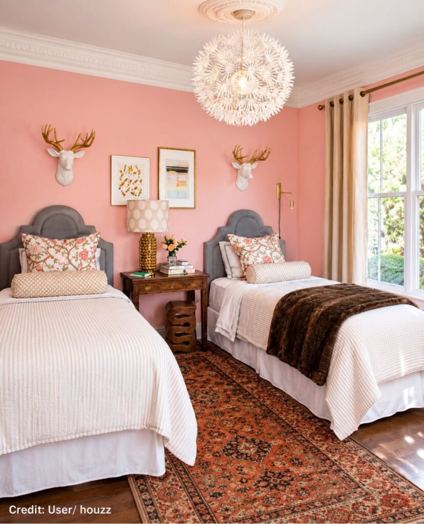 Rosy Twin Bed Upholstery