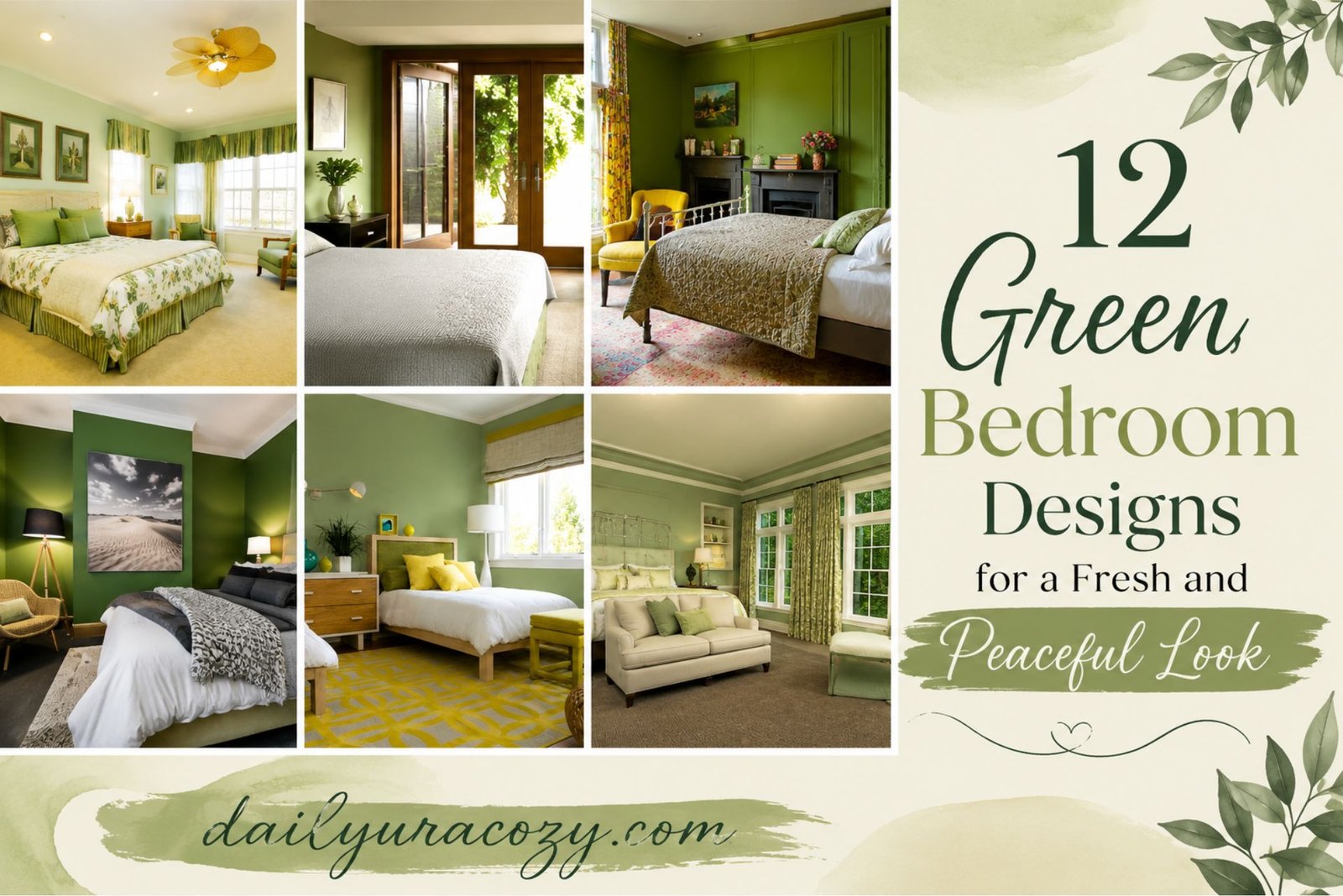 12 Green Bedroom Designs for a Fresh and Peaceful Look