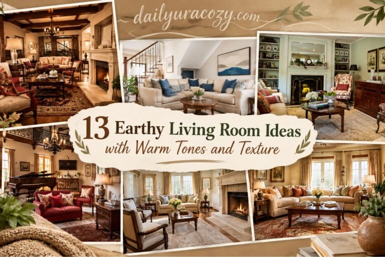 13 Earthy Living Room Ideas with Warm Tones and Texture