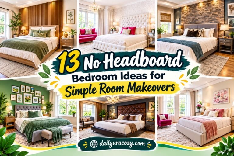 13 No Headboard Bedroom Ideas for Simple Room Makeovers