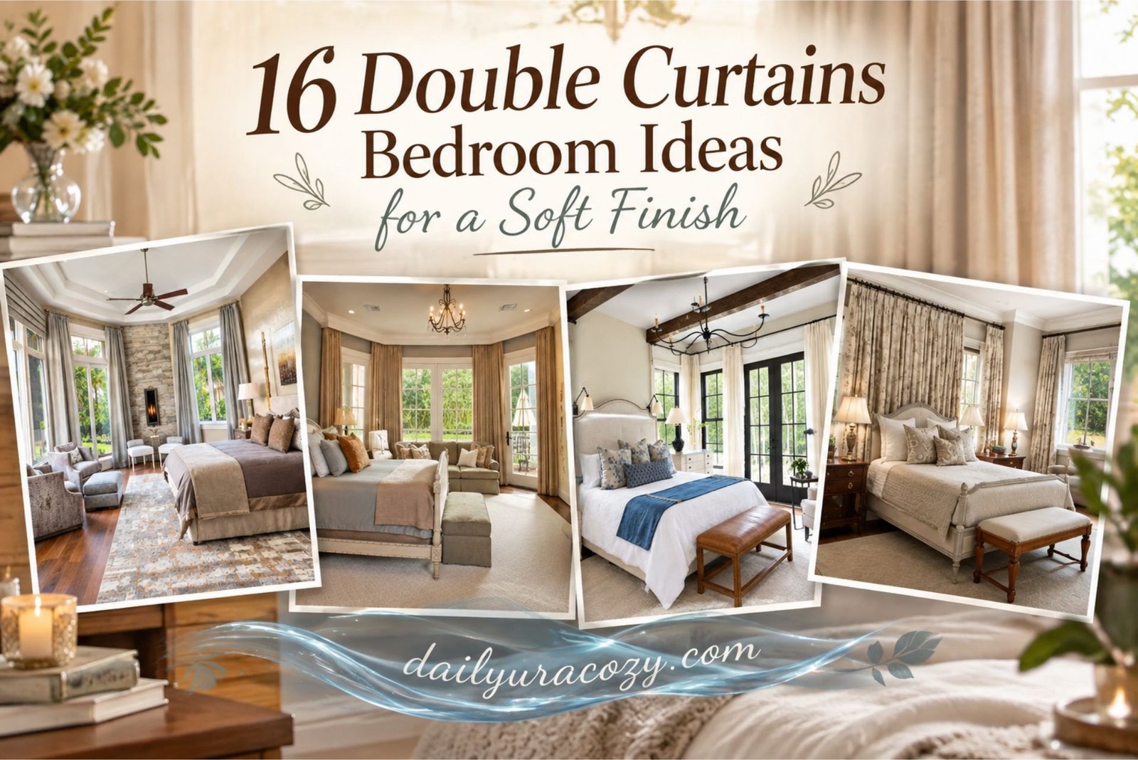 16 Double Curtains Bedroom Ideas for a Soft Finish