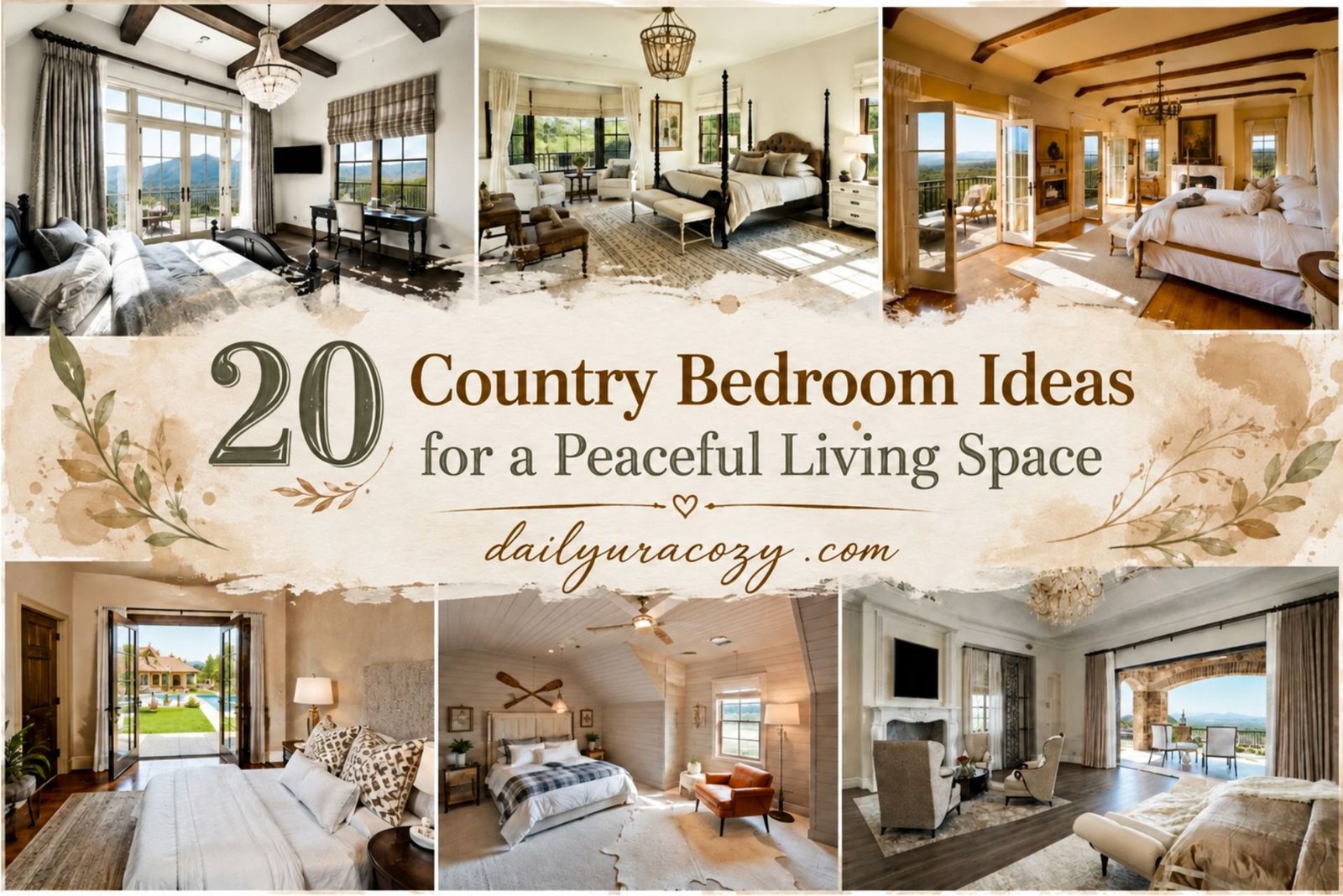 20 Country Bedroom Ideas for a Peaceful Living Space 