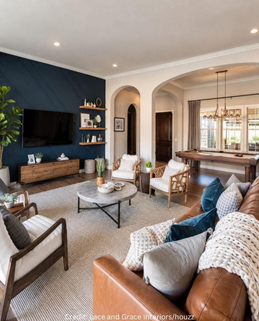 Art-Filled Great Room Walls