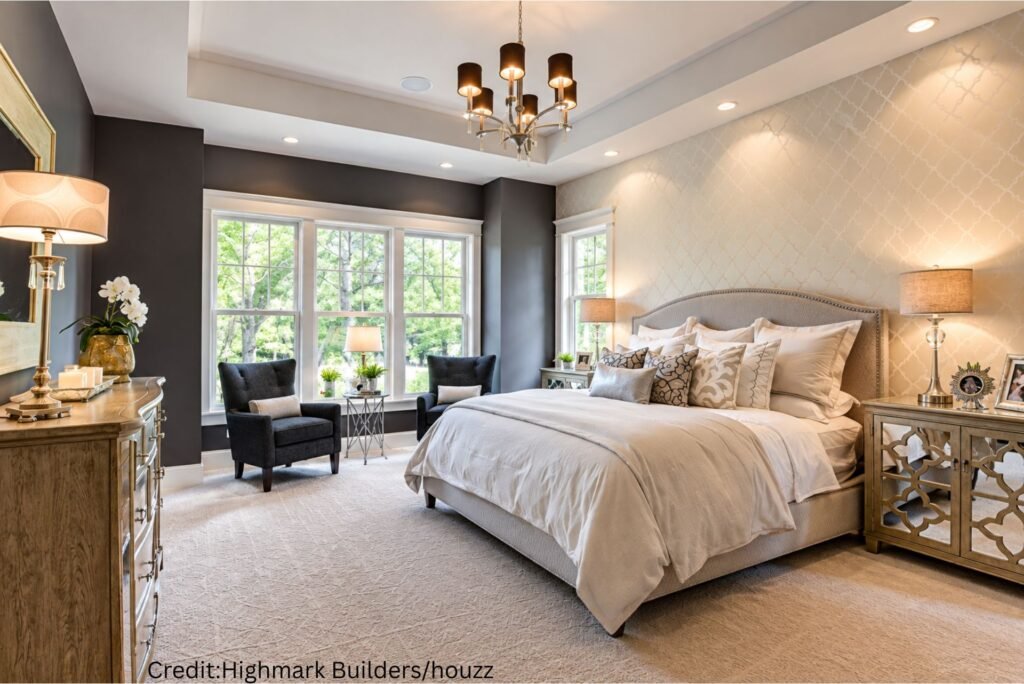 Dark Wood Four Poster Bed