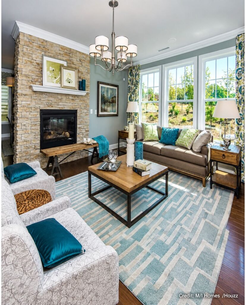 Decorative Mirror Above Mantel