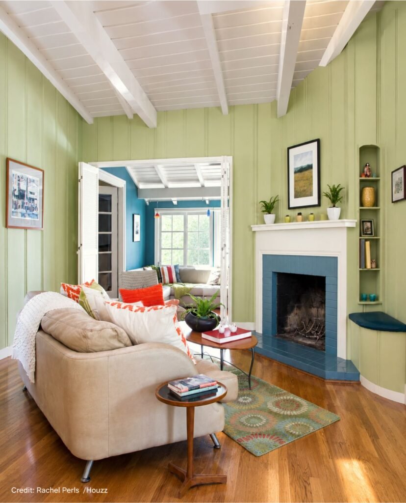Deep Green Painted Wall