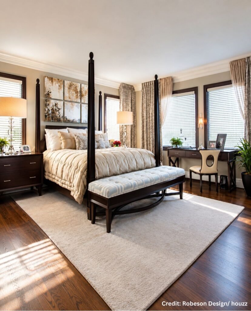 Elegant Bed-End Seating