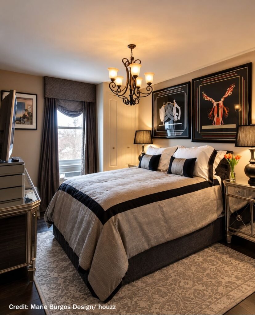 Erte Artwork Above Bed