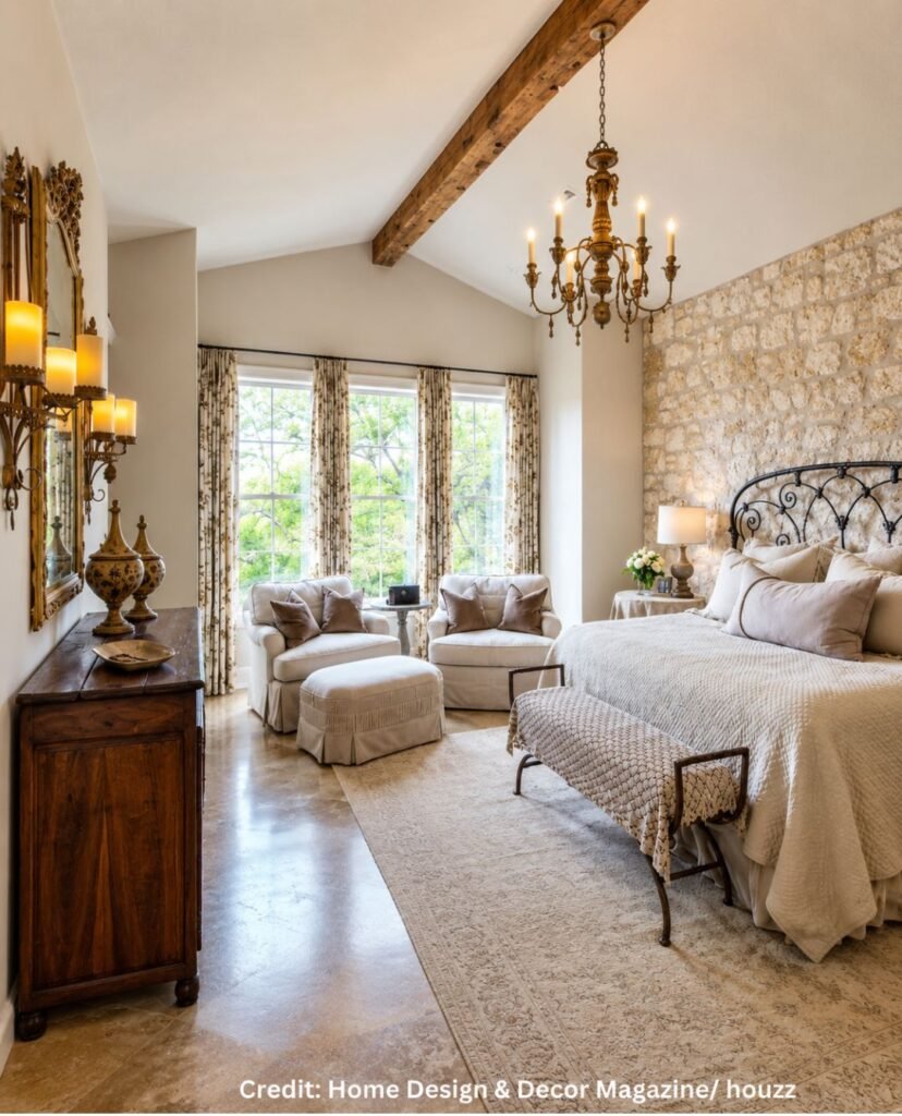 Exposed Stone Accent Wall