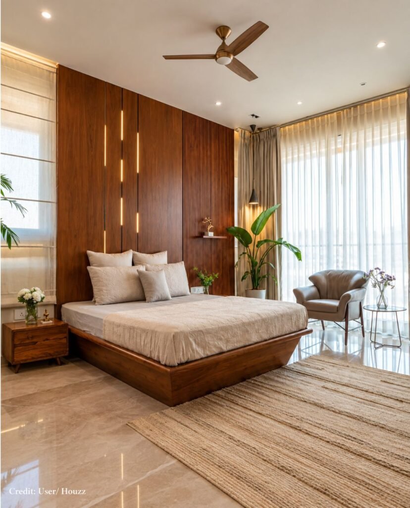 Integrated Wood Headboard