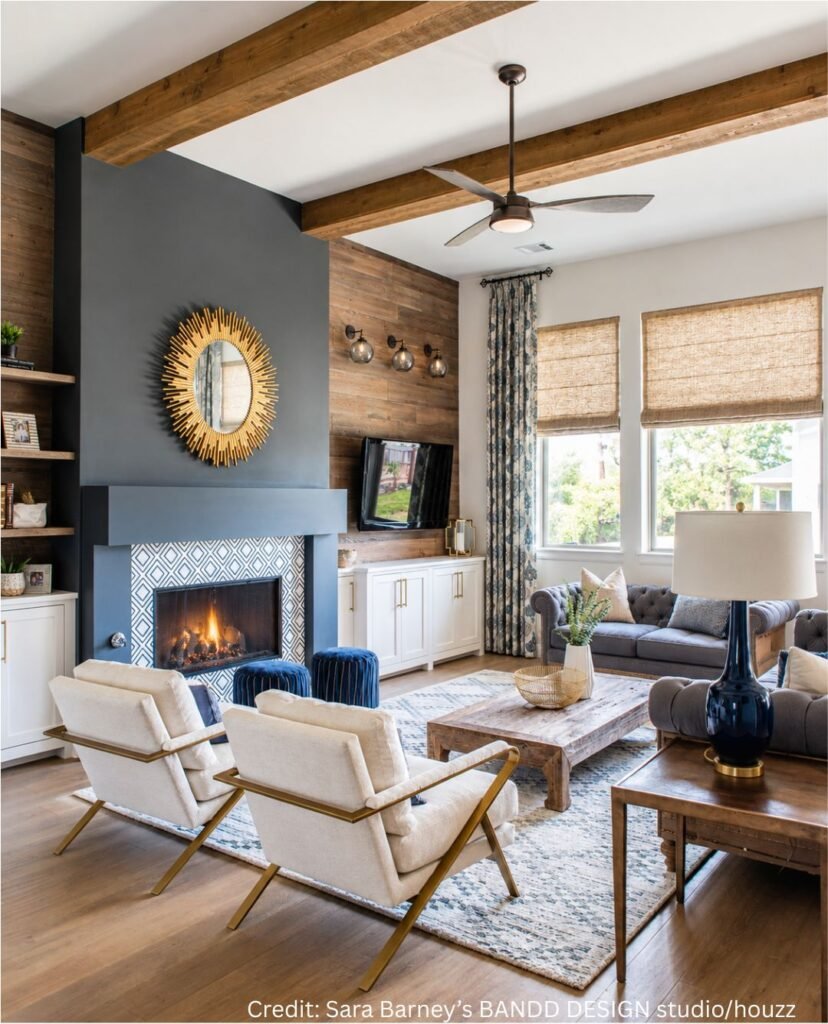 Inviting Transitional Room Layout