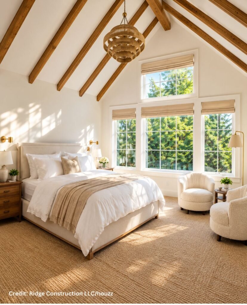 Ivory Upholstered Bed