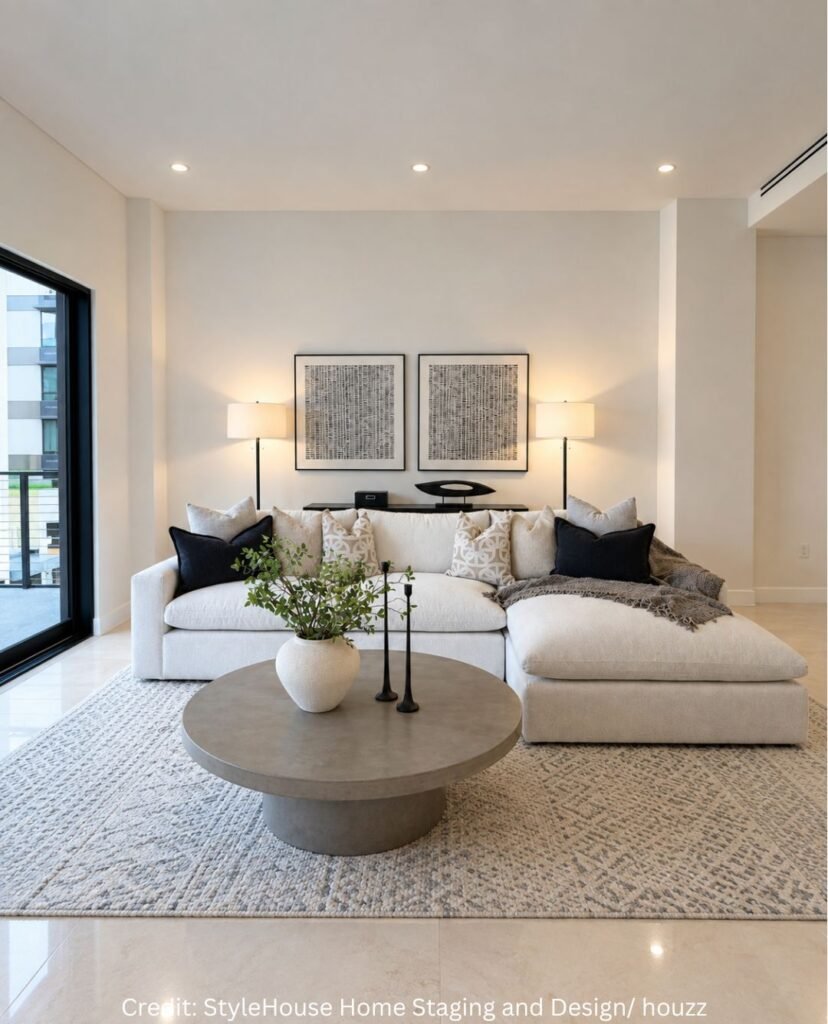 Open Plan Condo Seating Layout