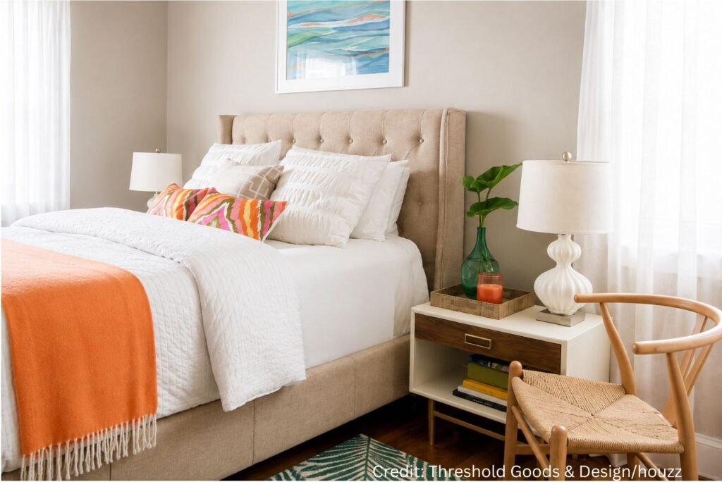 Orange Throw Blanket Accent