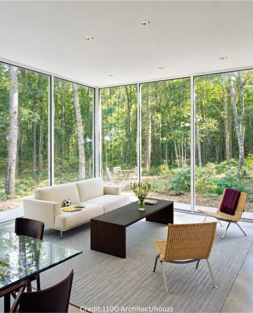 Oversized Glass Door Feature