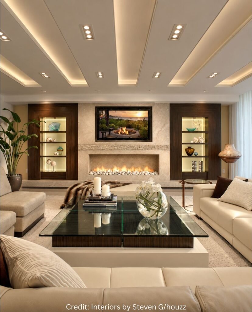 Ribbon Fireplace Wall Feature