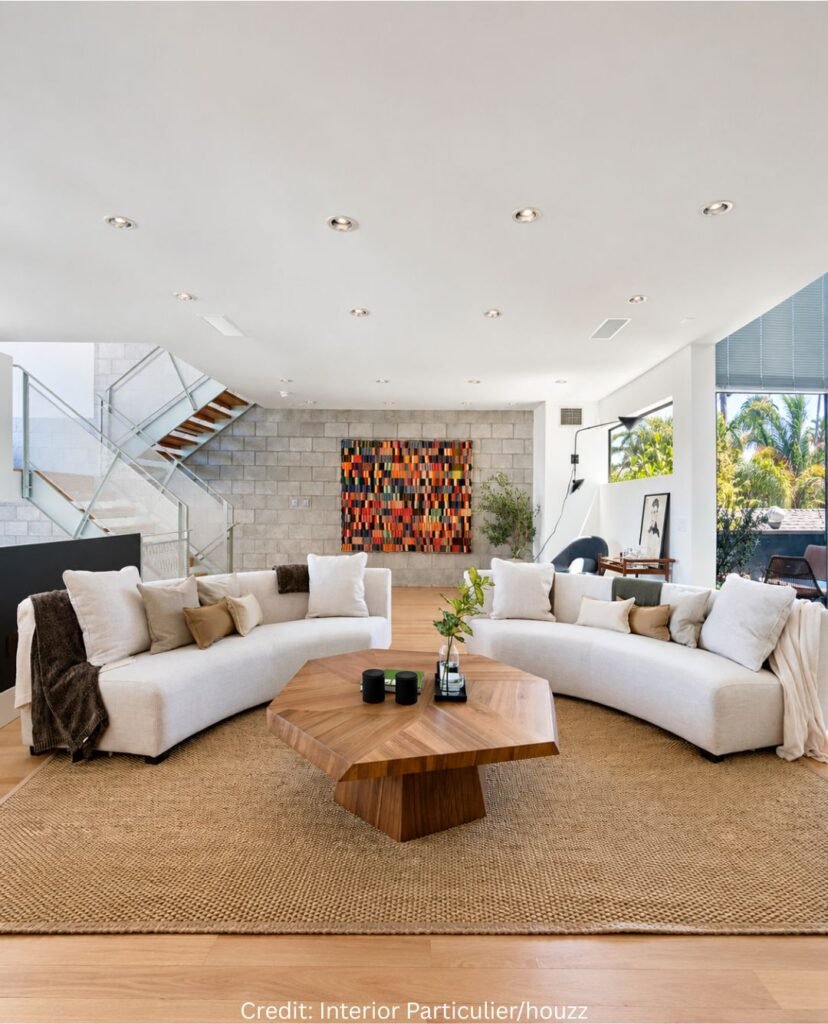 Sculpted Sofa Seating Arrangement
