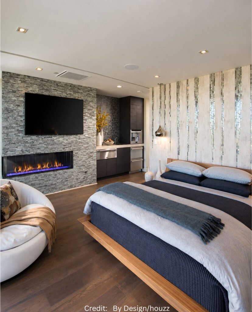 Silver Tile Accent Wall