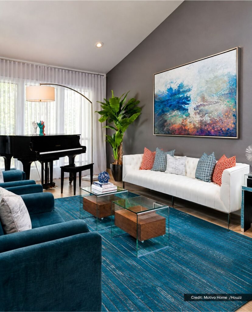Sleek Seating And Metal Accents