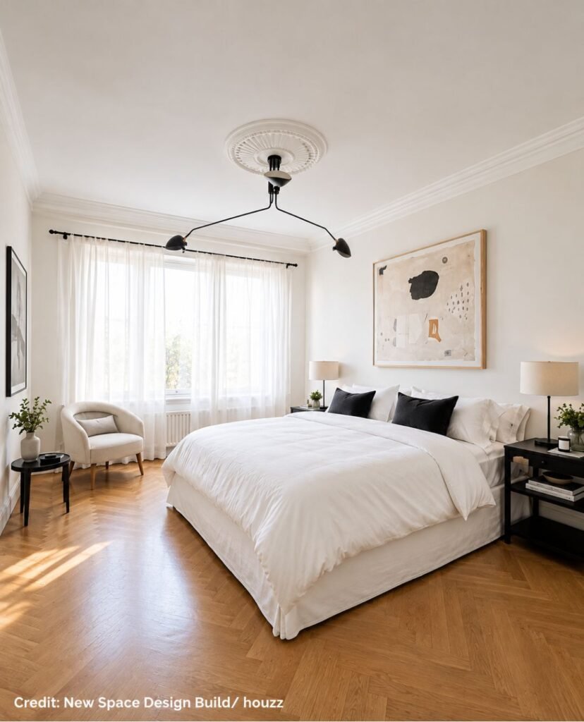 Streamlined Gray Bed Upholstery