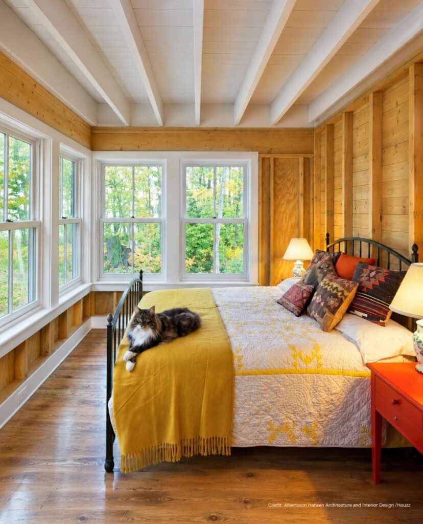 White Ceiling Joists