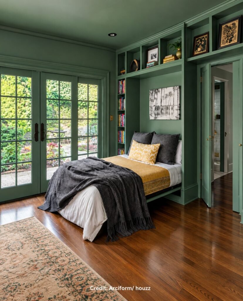 Dark Wood Floor Contrast