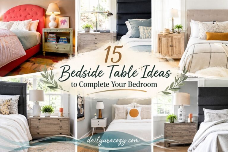 15 Bedside Table Ideas to Complete Your Bedroom