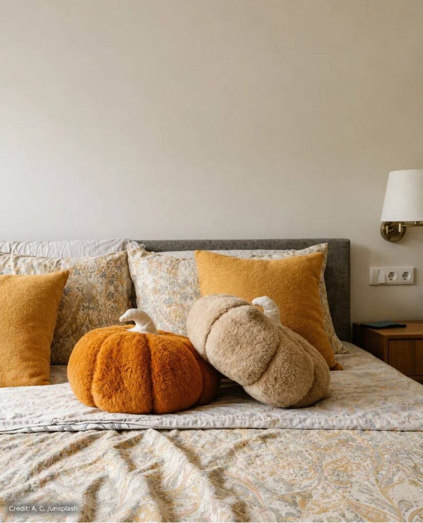 Seasonal Pillows Against